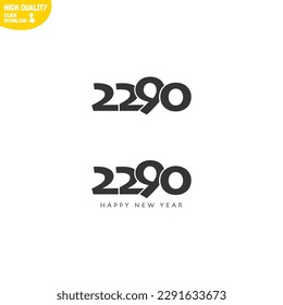 Diseño del logotipo Creative Happy New Year 2290