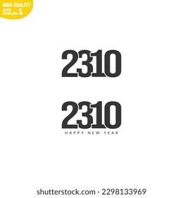 Creative Happy New Year 2310 Logo Design