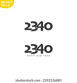 Creative Happy New Year 2340 Logo Design