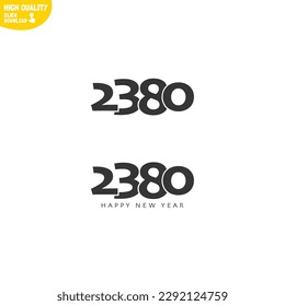 Creative Happy New Year 2380 Logo Design
