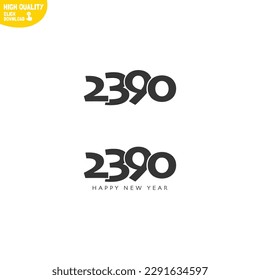 Diseño del logotipo Creative Happy New Year 2390