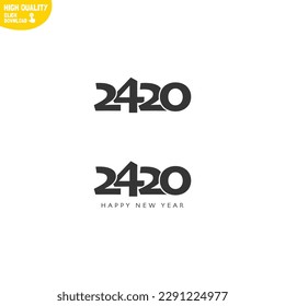 Creative Happy New Year 2420 Logo Design