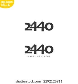 Creative Happy New Year 2440 Logo Design