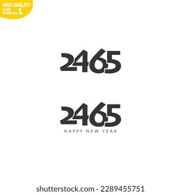 Creative Happy New Year 2465 Logo Design
