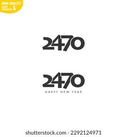 Diseño del logotipo Creative Happy New Year 2470