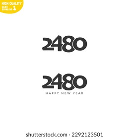 Creative Happy New Year 2480 Logo Design