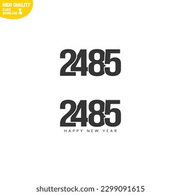 Creative Happy New Year 2485 Logo Design