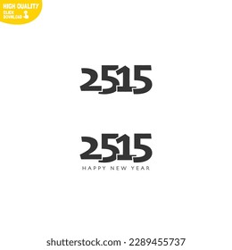 Diseño del logotipo Creative Happy New Year 2515