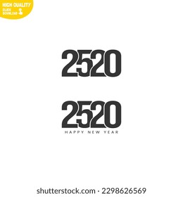 Diseño del logotipo Creative Happy New Year 2520