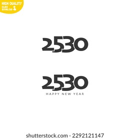 Creative Happy New Year 2530 Logo Design