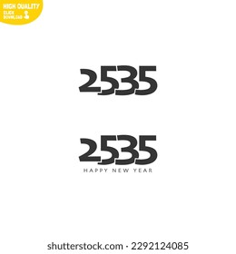 Creative Happy New Year 2535 Logo Design