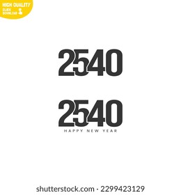 Diseño del logotipo Creative Happy New Year 2540