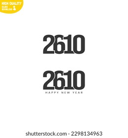 Creative Happy New Year 2610 Logo Design