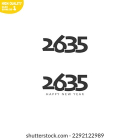 Creative Happy New Year 2635 Logo Design