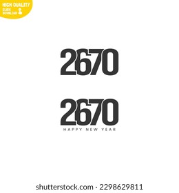 Creative Happy New Year 2670 Logo Design