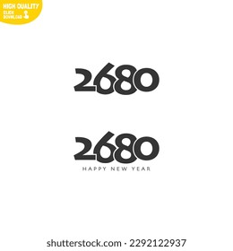Creative Happy New Year 2680 Logo Design