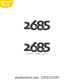Creative Happy New Year 2685 Logo Design