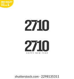 Diseño del logotipo Creative Happy New Year 2710