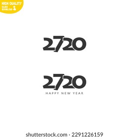 Diseño del logotipo Creative Happy New Year 2720