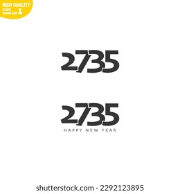 Creative Happy New Year 2735 Logo Design