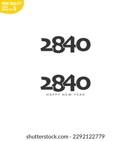 Diseño del logotipo Creative Happy New Year 2840