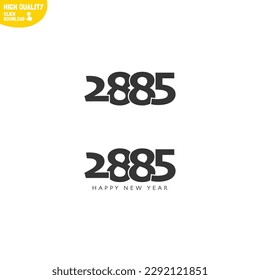 Creative Happy New Year 2885 Logo Design