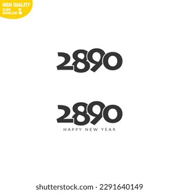 Creative Happy New Year 2890 Logo Design