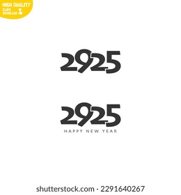 Creative Happy New Year 2925 Logo Design