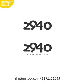 Creative Happy New Year 2940 Logo Design