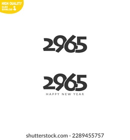 Creative Happy New Year 2965 Logo Design