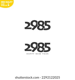 Creative Happy New Year 2985 Logo Design