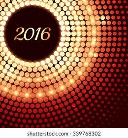 creative happy new year made with dots