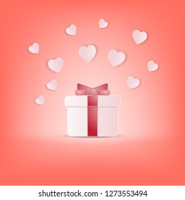Creative happy valentine's day postcard vector illustration. sale offer, web banner, poster, flyer, leaflet, brochure.