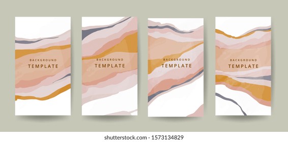 Creative hard paint cover design backgrounds vector. Minimal trendy style organic shapes pattern with copy space for text design for invitation, Party card,Social Highlight Covers and stories page 