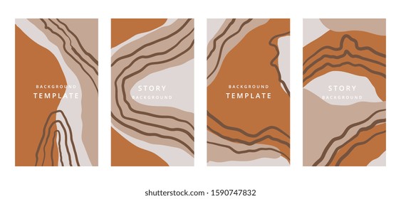 Creative hard paint cover design backgrounds vector. Minimal trendy style organic shapes pattern with copy space for text design for invitation, Party card,Social Highlight Covers and stories page 