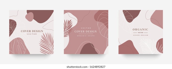 Creative hard paint cover design backgrounds vector. Minimal trendy style organic shapes pattern with copy space for text design for invitation, Party card,Social Highlight Covers and stories page 