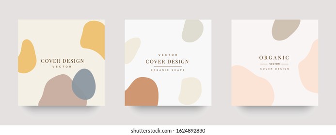 Creative hard paint cover design backgrounds vector. Minimal trendy style organic shapes pattern with copy space for text design for invitation, Party card,Social Highlight Covers and stories page 