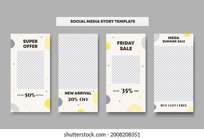 Creative hard paint cover design backgrounds for social media stories post collection. Fashion summer sale promotion. Design template for social highlight covers and stories page. Vector illustration