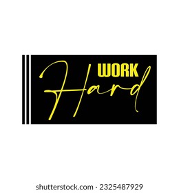 Creative hard work vector design "Hard work vector design logo"