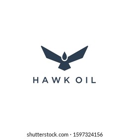 Creative Hawk Head for Oil Trading Logo Design
