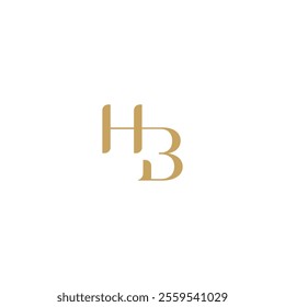 Creative HB, BH letter logo design template elements. Modern abstract digital alphabet letter logo