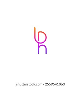 Creative HB, BH letter logo design template elements. Modern abstract digital alphabet letter logo
