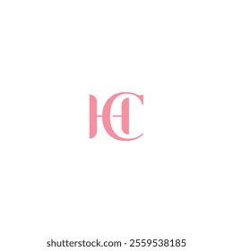 Creative HC, CH letter logo design template elements. Modern abstract digital alphabet letter logo.