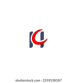 Creative HC, CH letter logo design template elements. Modern abstract digital alphabet letter logo.
