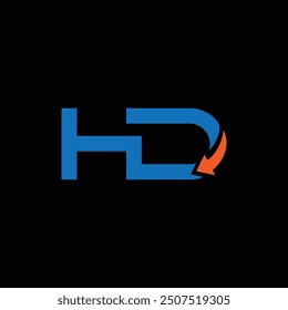 Creative HD Letter Logo Design, HM monogram Vector