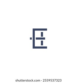 Creative HE, EH letter logo design template elements. Modern abstract digital alphabet letter logo.