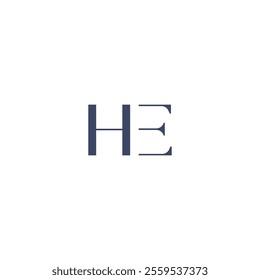 Creative HE, EH letter logo design template elements. Modern abstract digital alphabet letter logo.