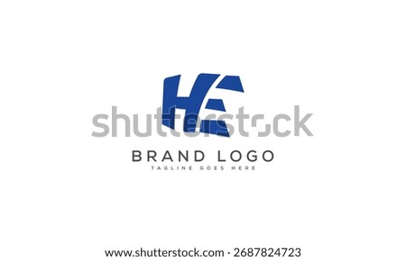 Creative HE logo for Branding and Startups.
