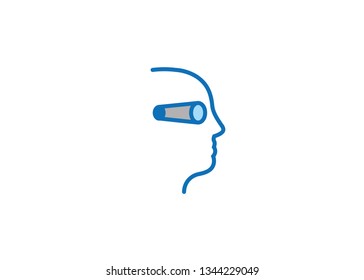 Creative Head Anatomy Logo Design Vector Symbol Illustration