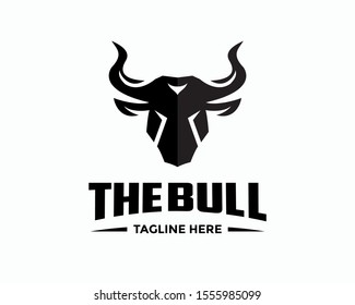 Buffalo Head Hipster Logo Design Vector Stock Vector (Royalty Free ...